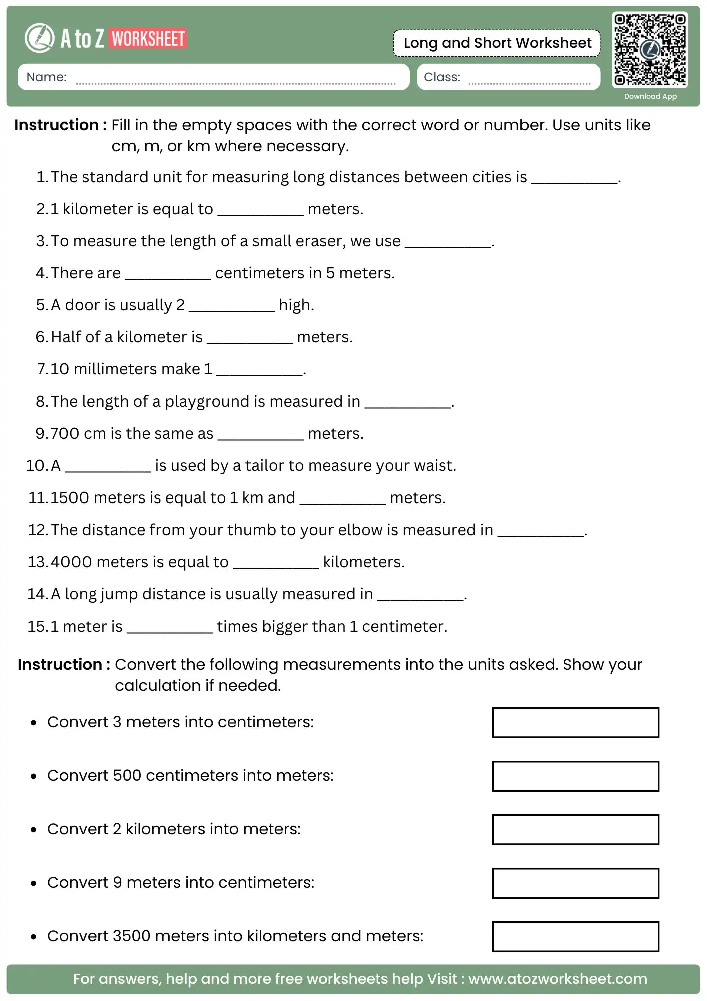 tower sorting and true false statements in long and short class 4 worksheets for measurement.