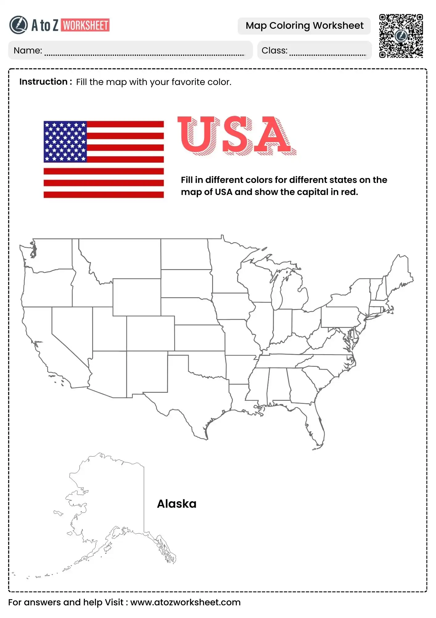 united states political map coloring worksheets for kids