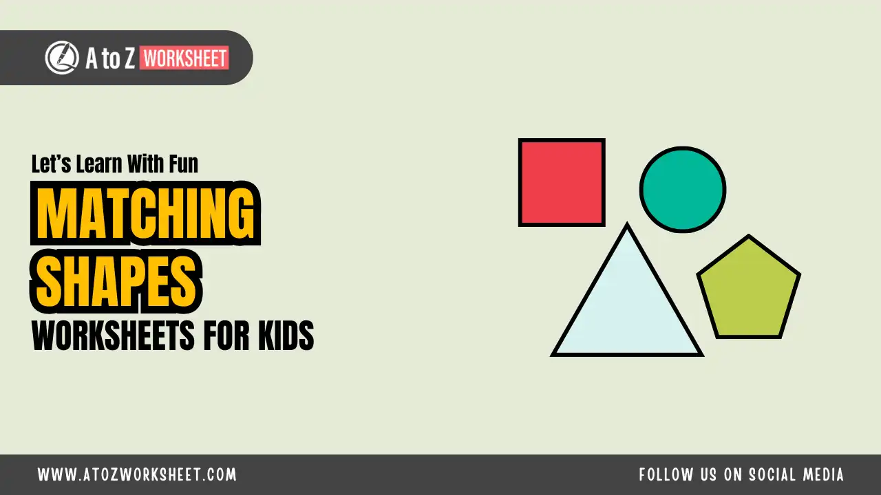 matching shapes worksheet​ for kindergarten​