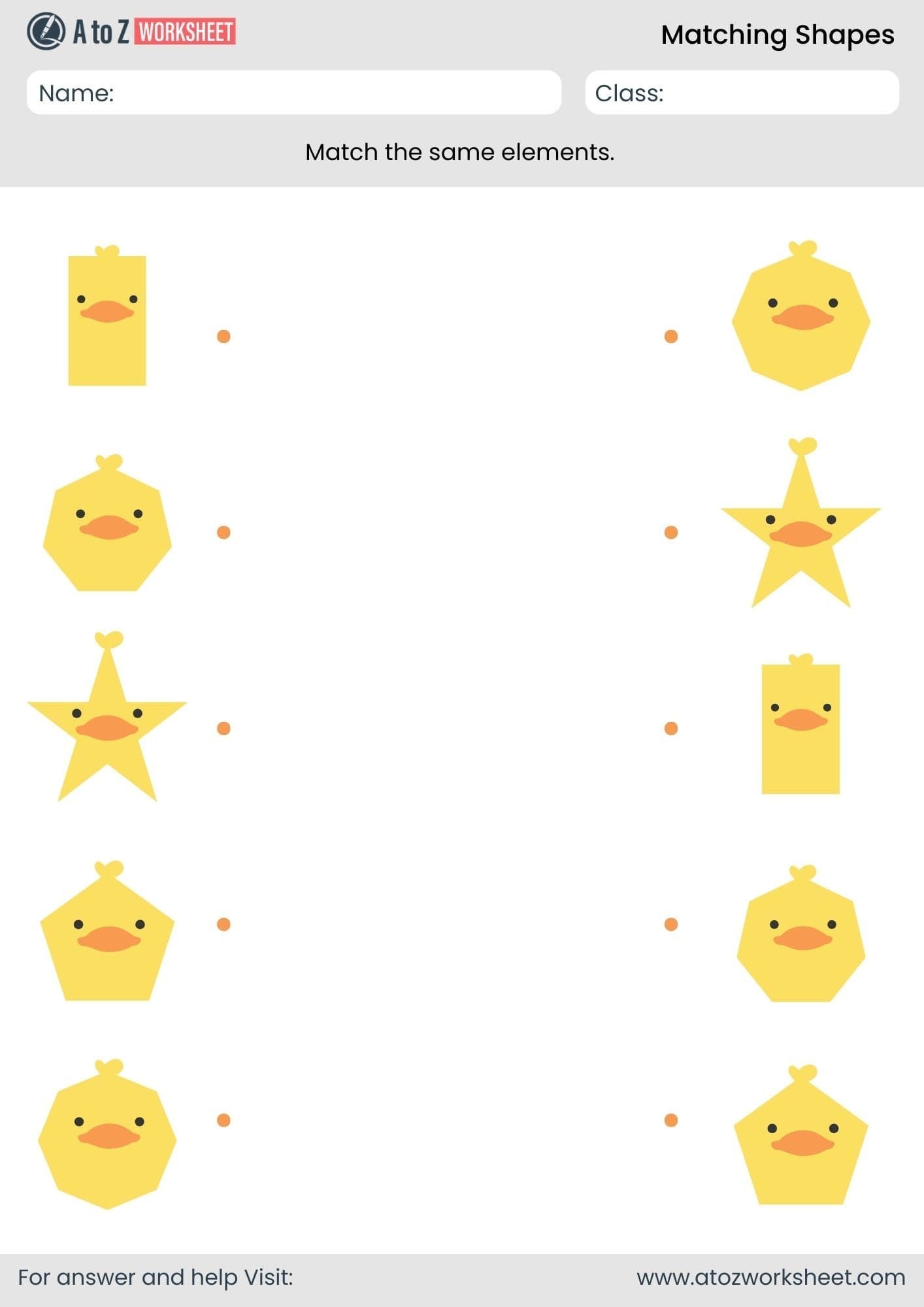 smiley face shape matching worksheet for preschool learners