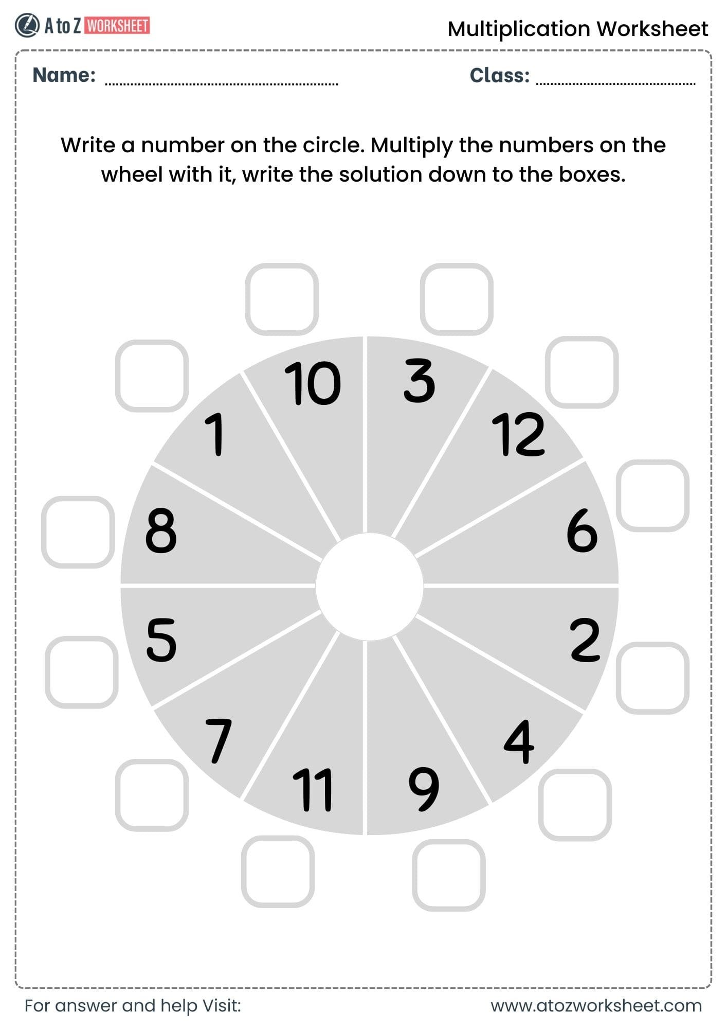 multiplication worksheets for class 1, class 2 and class 3