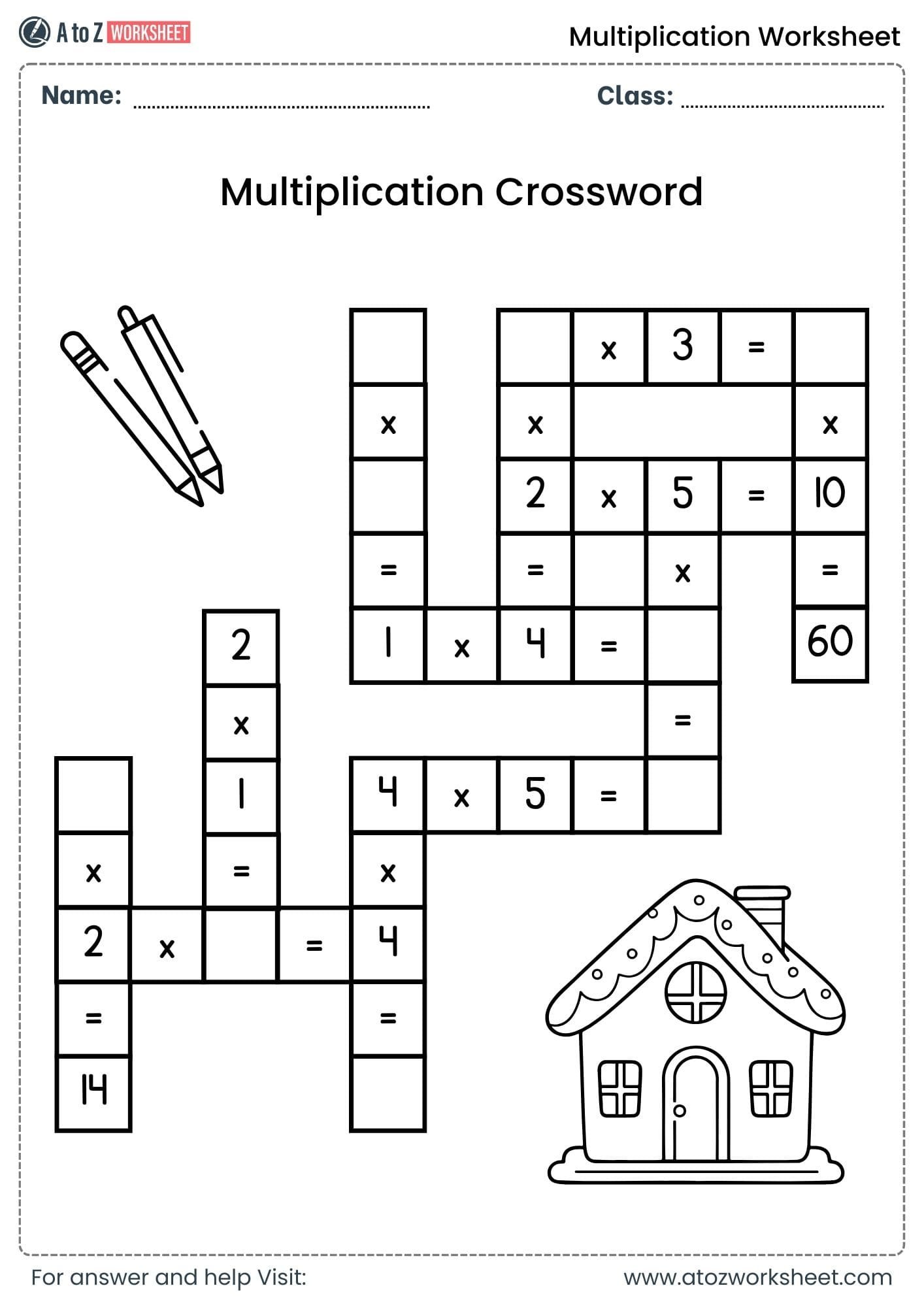 multiplication worksheets for class 1, class 2 and class 3