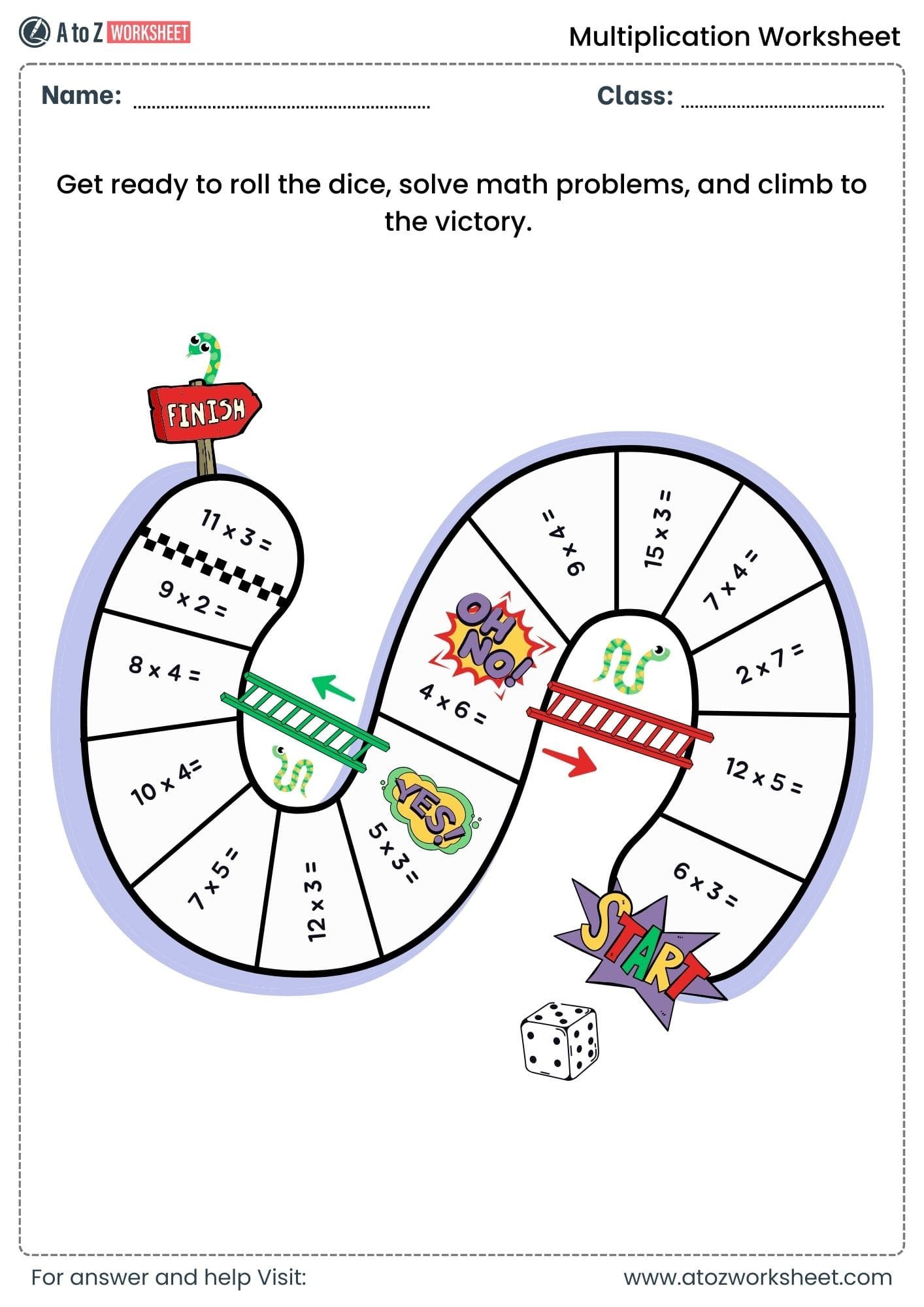 multiplication worksheets for class 1, class 2 and class 3