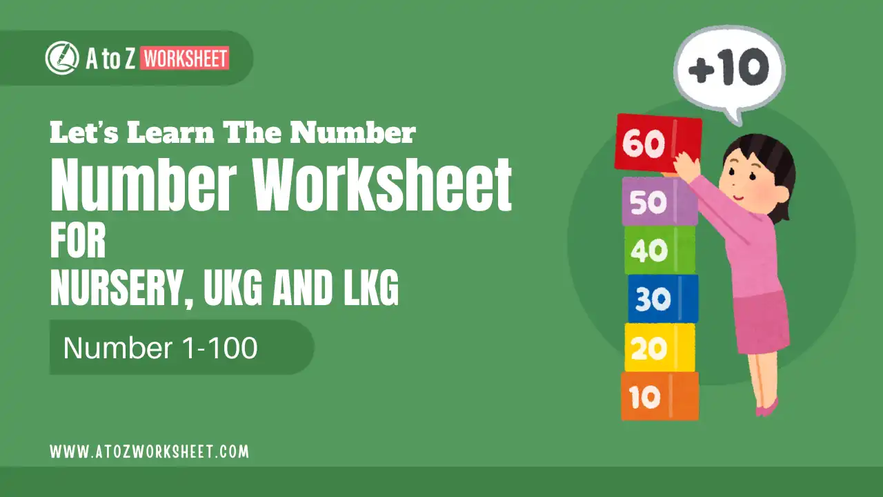 numbers worksheet for nursery ukg and lkg Numbers Worksheet