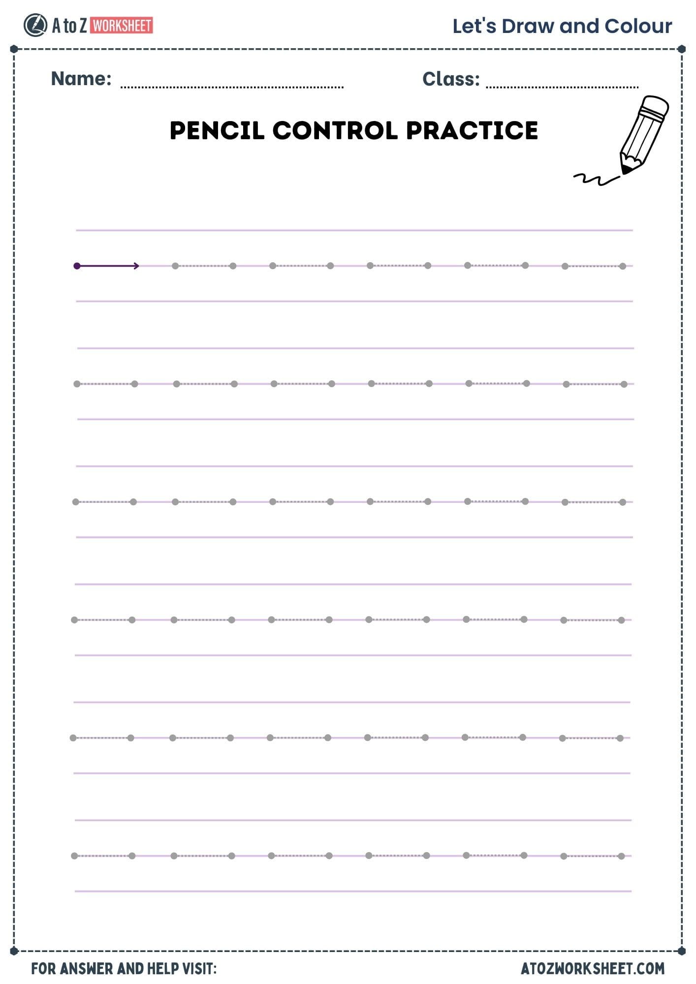 pencil control worksheets​ for lkg ukg and nursery