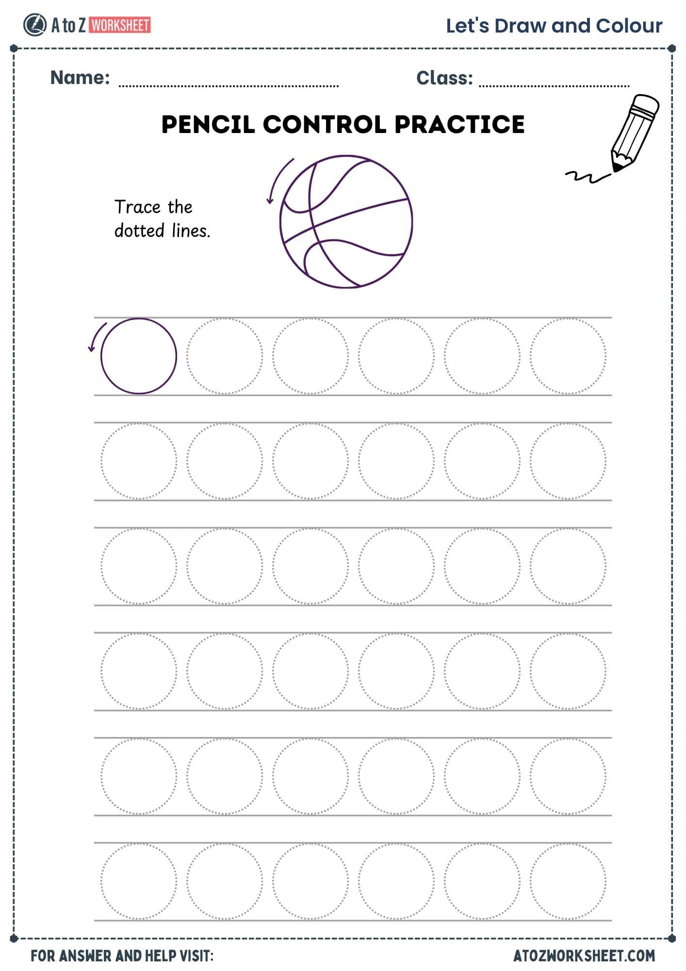 pencil control worksheets​ for lkg ukg and nursery