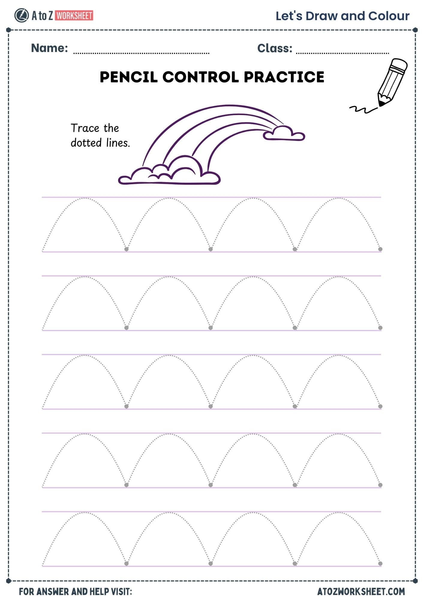 pencil control worksheets​ for lkg ukg and nursery