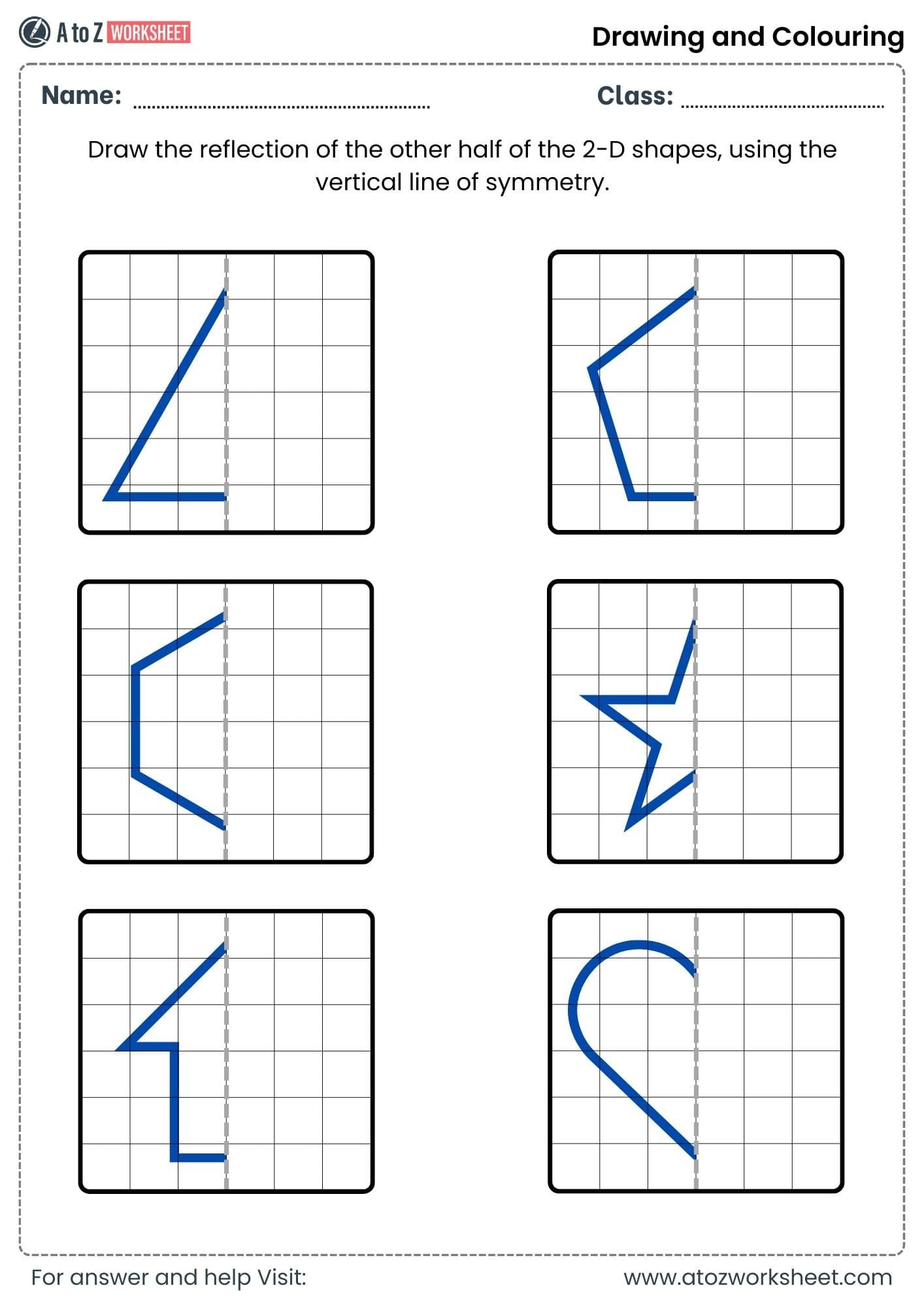 Drawing Worksheet For LKG, UKG, Nursery and Class 1 Kids 3 shapes drawing worksheets for class 1 kids