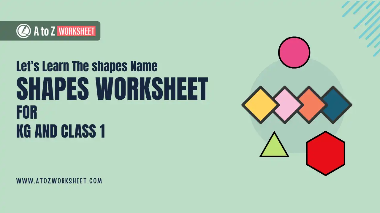 shapes worksheet for kg and class 1