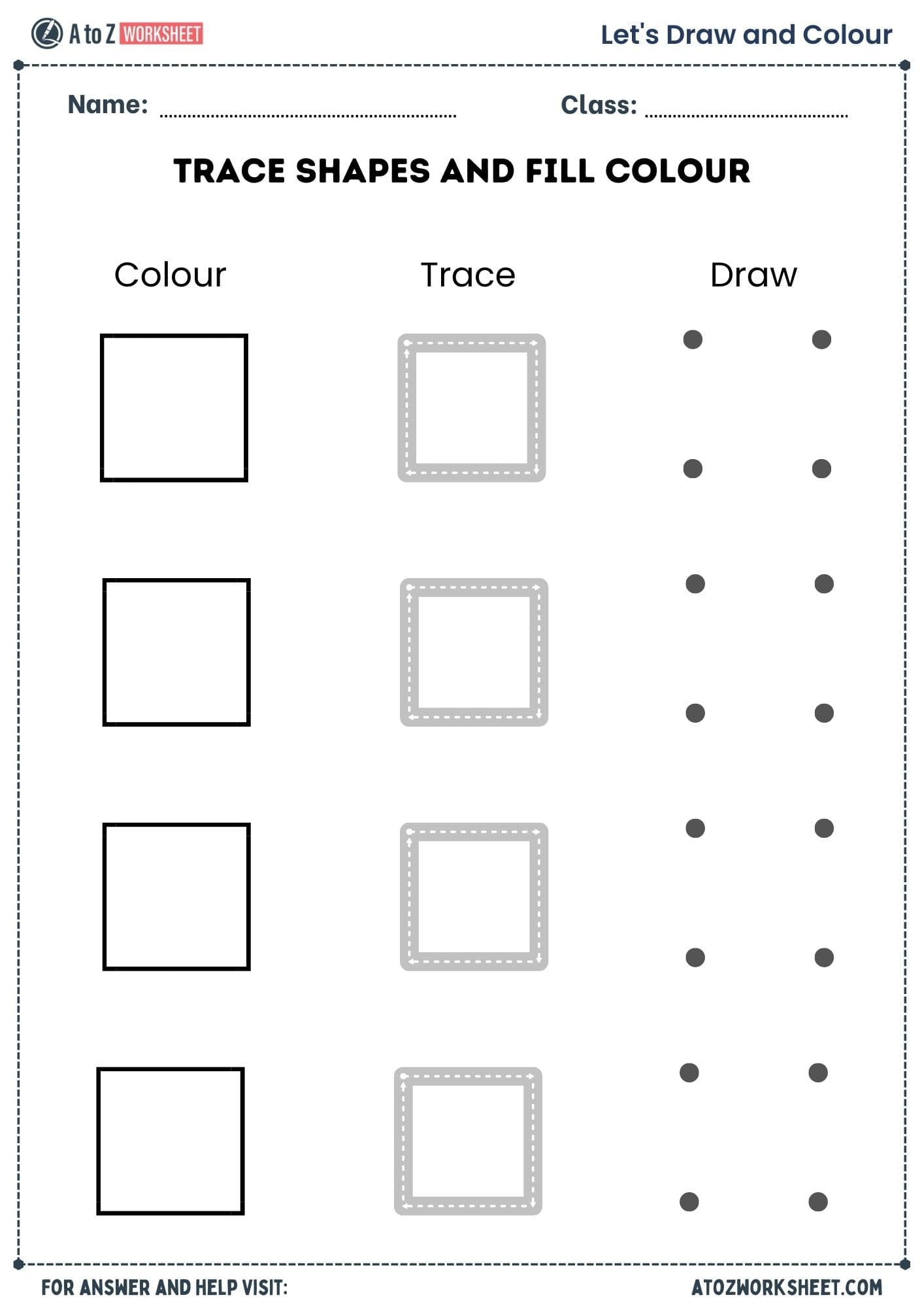 shapes worksheets​ for lkg ukg and nursery