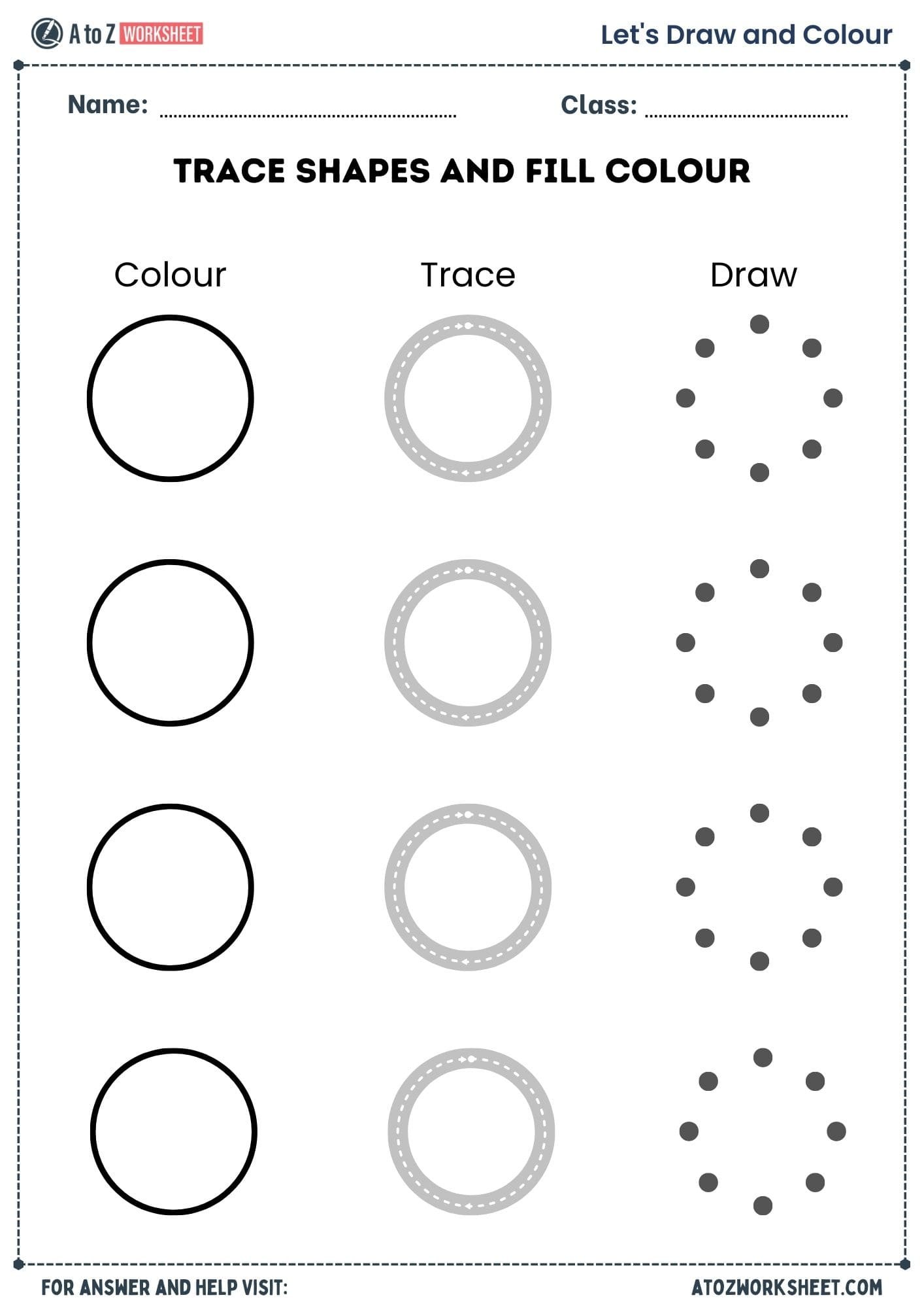 shapes worksheets​ for lkg ukg and nursery