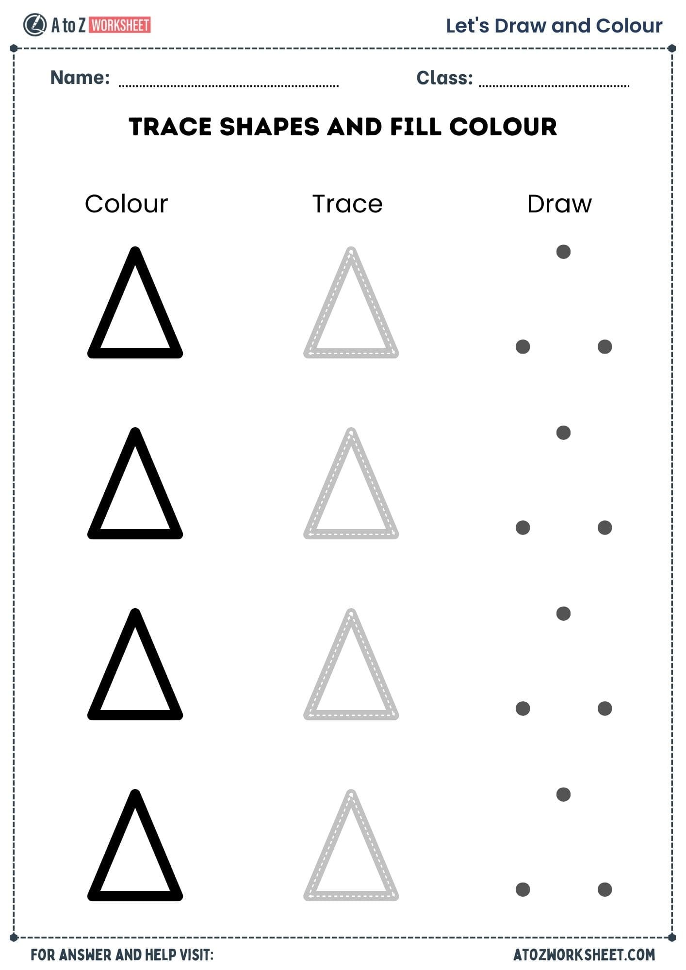 shapes worksheets​ for lkg ukg and nursery