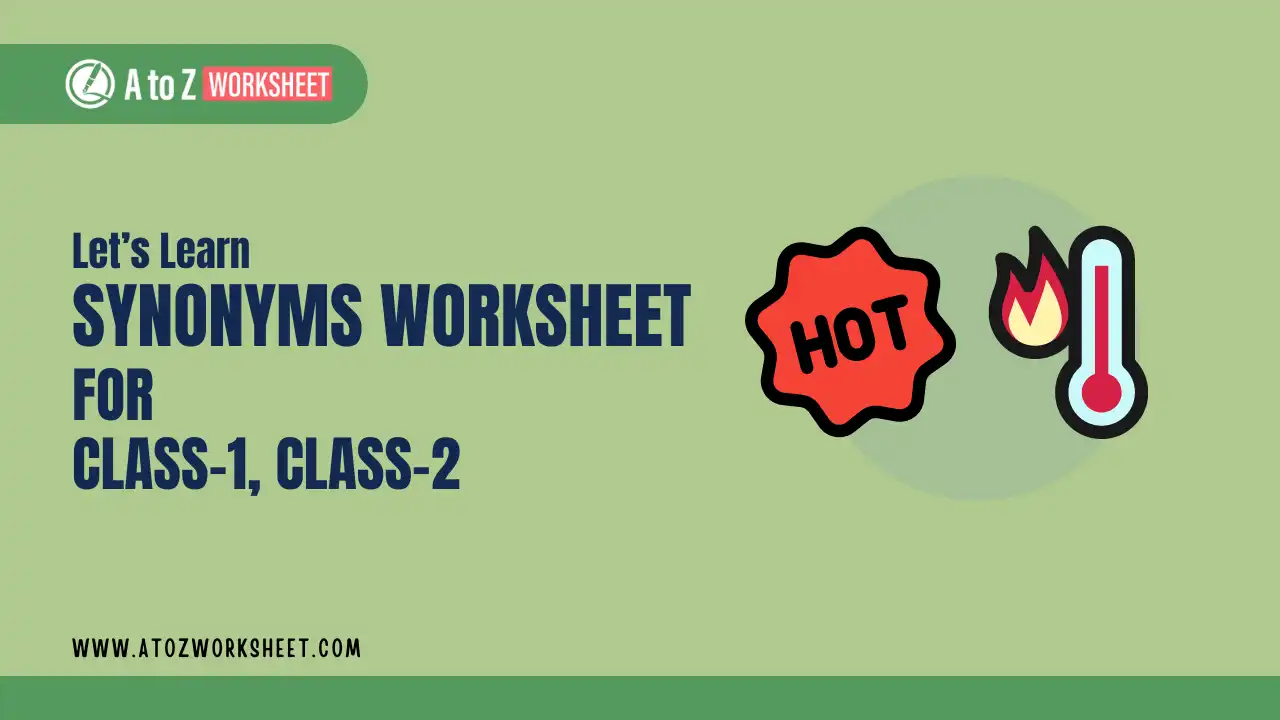 synonyms worksheet