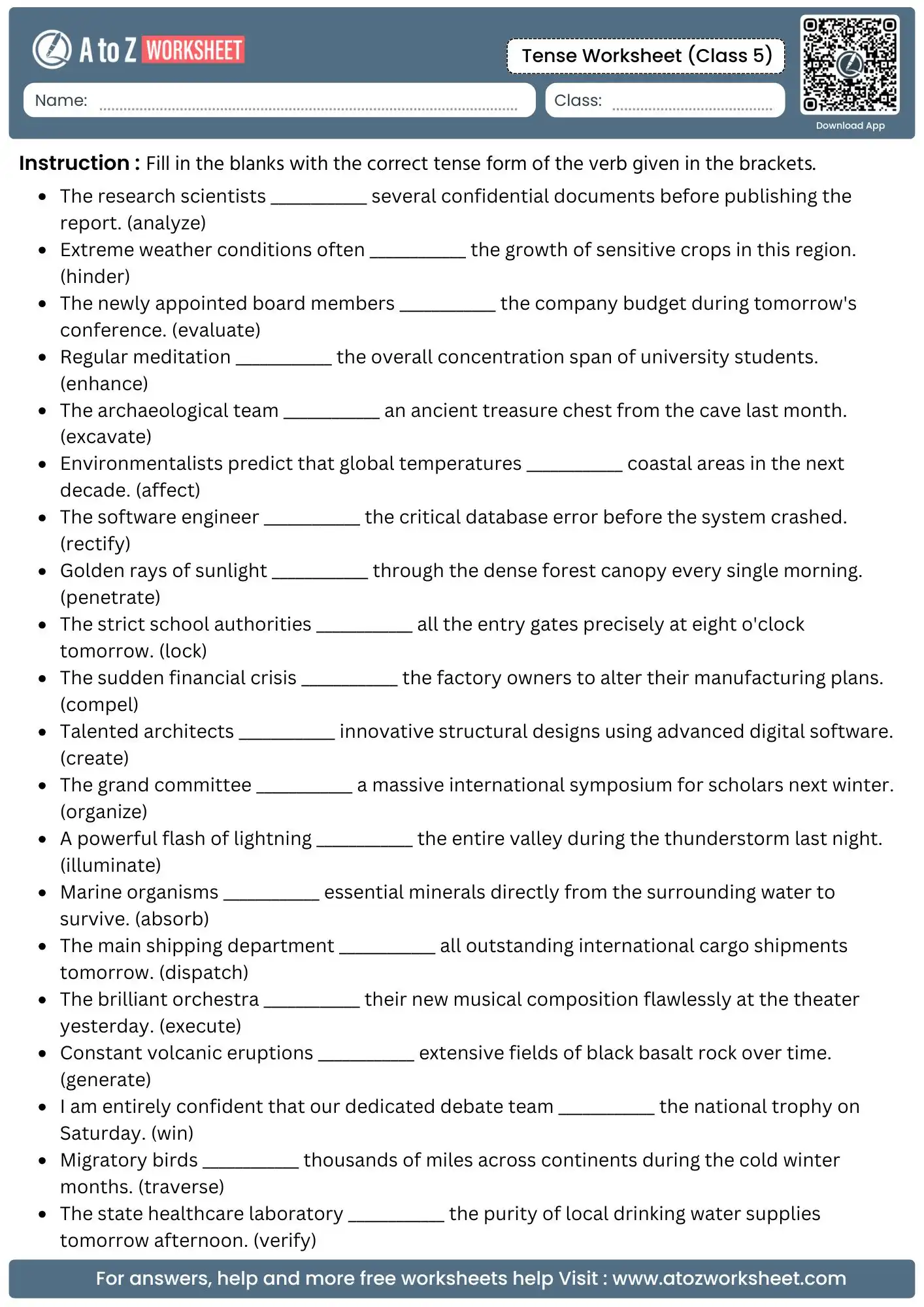 contextual paragraph fill in the blanks using bracketed parameters inside tenses worksheets for class 5